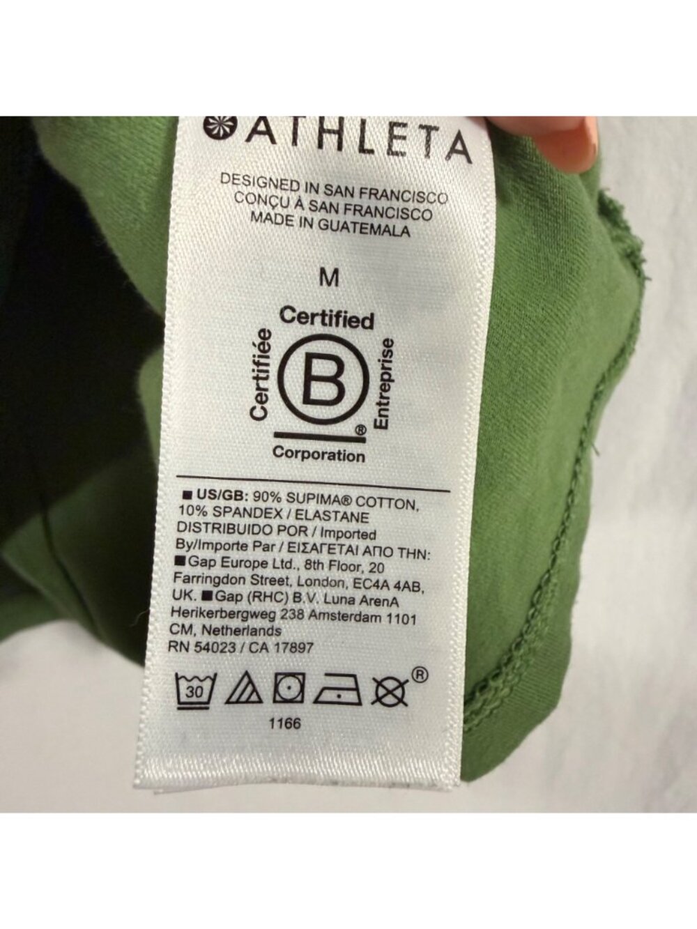 Athleta Essential Green Short Sleeve Tee Size M - Picture 3 of 6